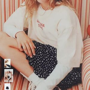 Zara floral cotton gauze skort